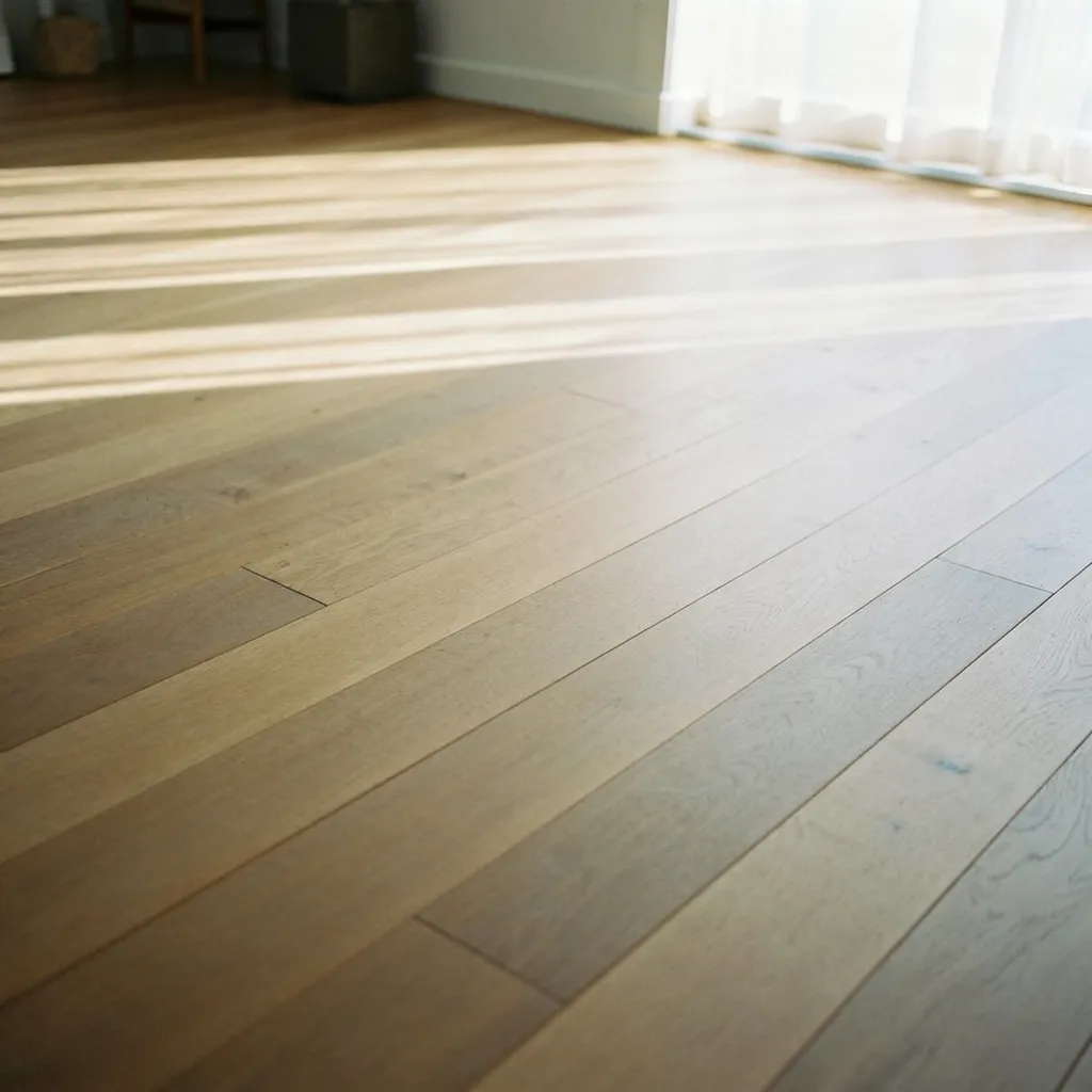 Wide-plank engineered oak flooring with a natural finish