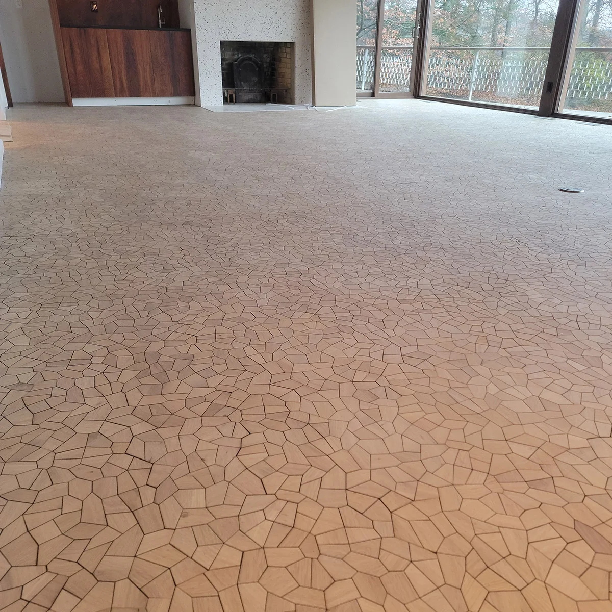 Genius Geometric — the 2025 Wood Floor of the Year mosaic floor in white oak